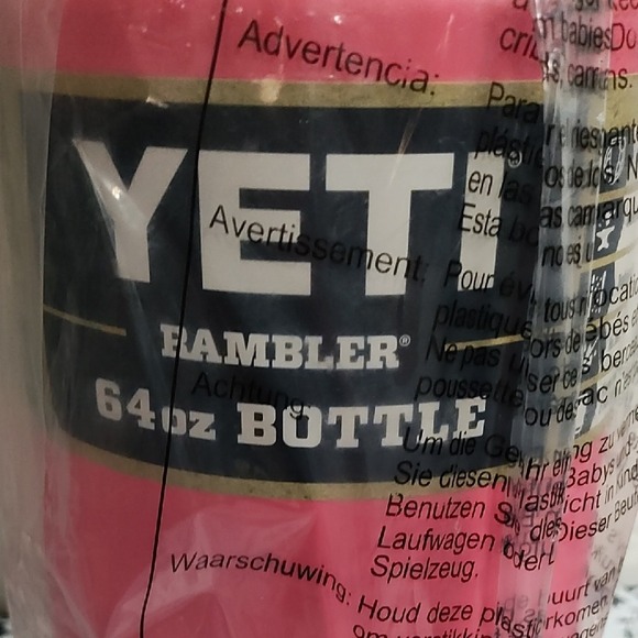 YETI Rambler 64 oz Bottle - Hot Pink - Water Bottle NEW - Picture 3 of 16